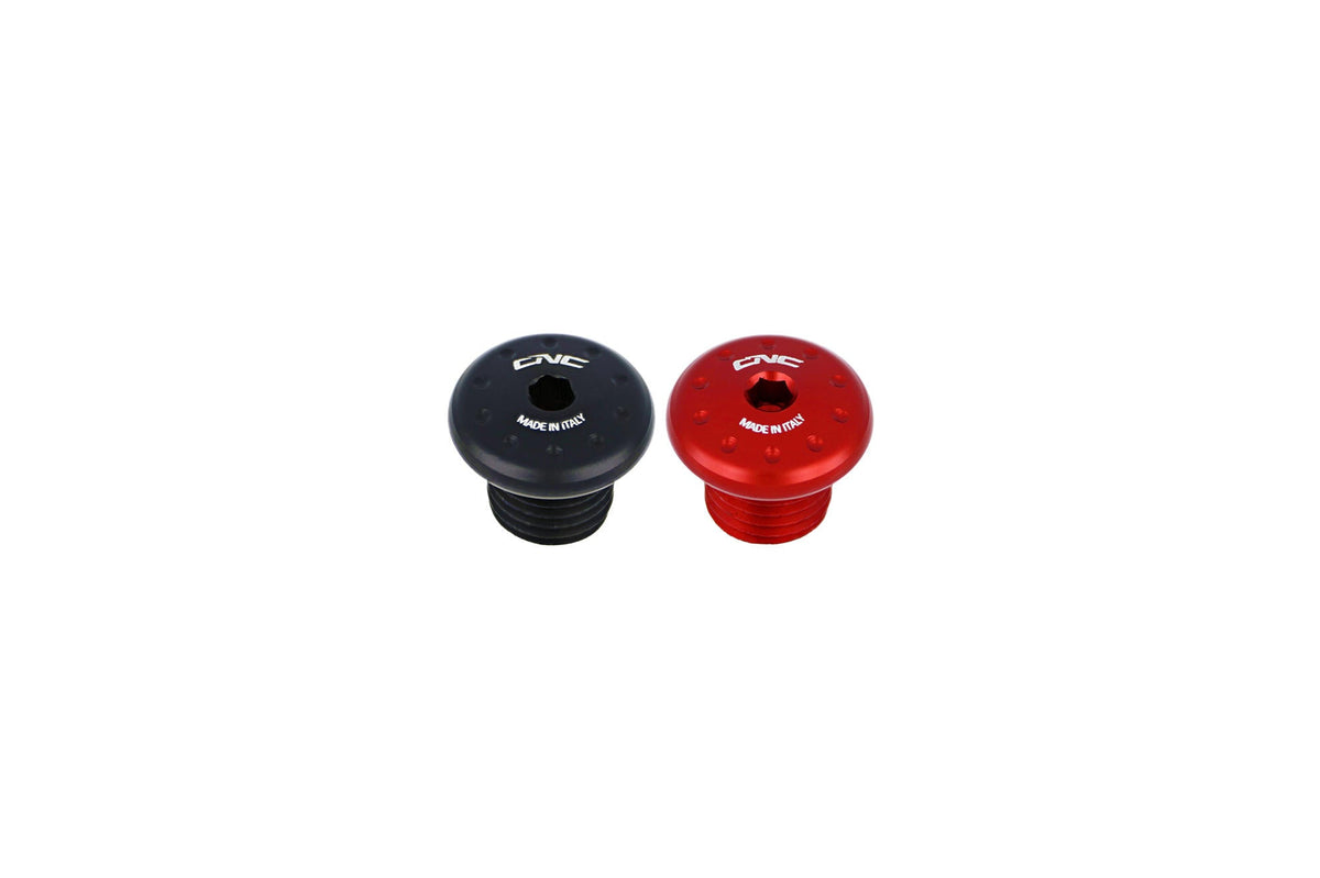 CLOSEOUT OS - CNC Racing - Billet Mirror Blanking Plug - M8 RH Thread - Color Red