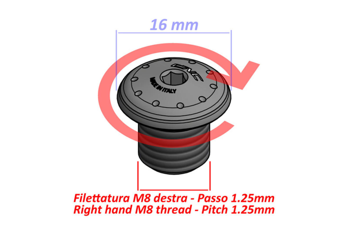 MRA13 - CNC Racing - Billet Mirror Blanking Plug - M8 RH Thread