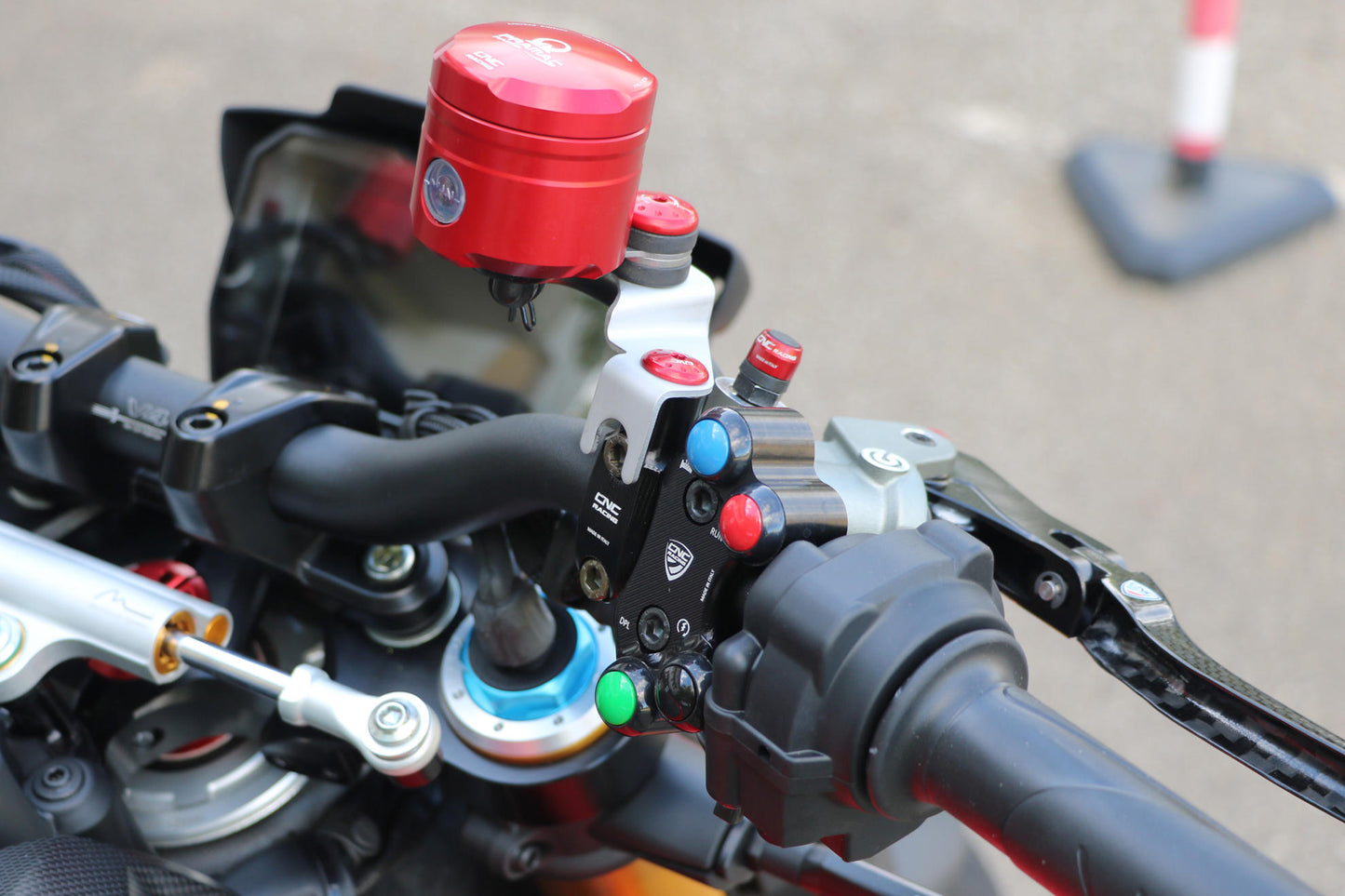 MRA14 - CNC Racing - Billet Mirror Blanking Plug - M8 LH Thread