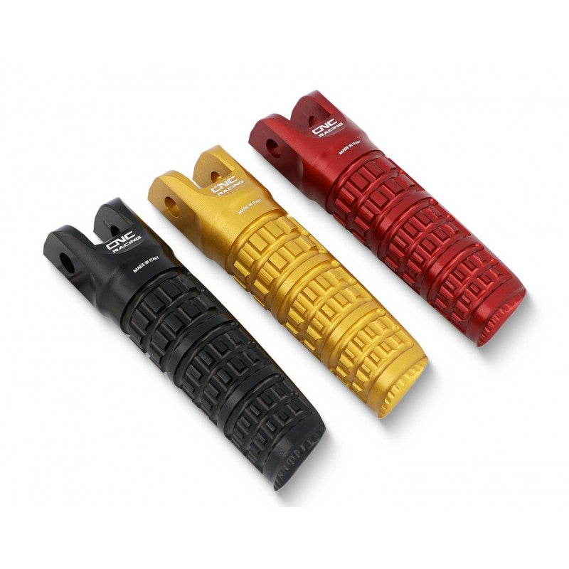 CLOSEOUT OS - CNC Racing - LIGHT Rider and Passenger Footpegs - Color Red