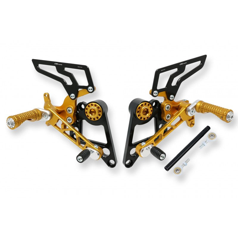 PE100 - CNC Racing Adjustable Rearsets for Ducati Monster 1100/796/696
