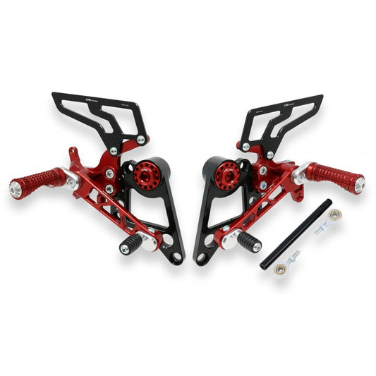 PE100 - CNC Racing Adjustable Rearsets for Ducati Monster 1100/796/696