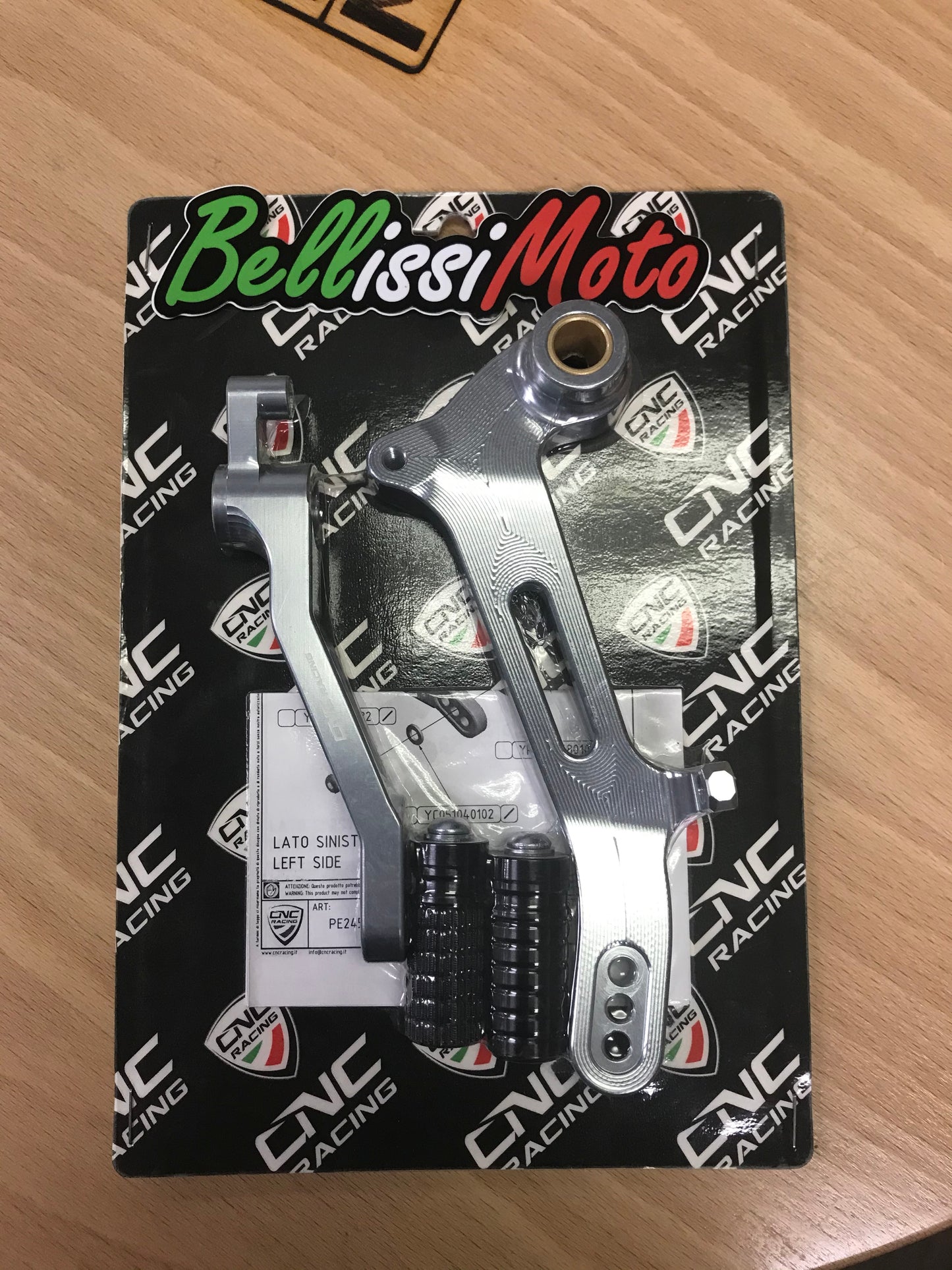 PE245 - CNC Racing 'Easy Foot Lever Kit for 2015+ Multistrada 1200/950 with Solid Toe Pegs
