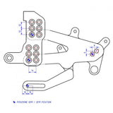 PE408 - CNC Racing RPS Adjustable Rearset for the Ducati Panigale V4 / S / R - with Carbon Heel guard