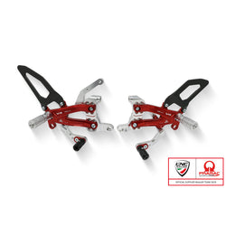 PE408PR - CNC Racing PRAMAC RACING LIMITED EDITION RPS Adjustable Rearset for the Ducati Panigale V4 / S / R - with Carbon Heel guard