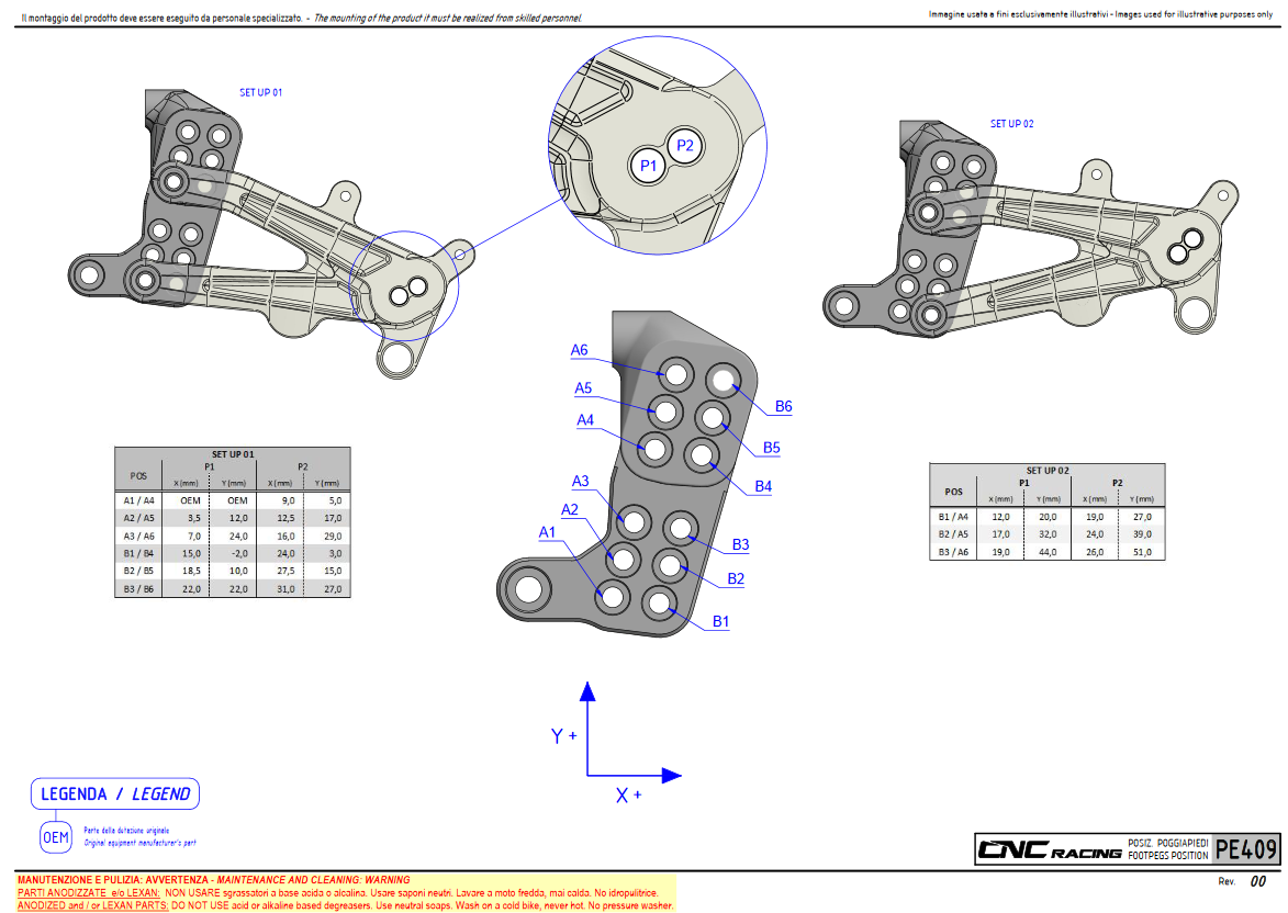 CNC Racing RPS Adjustable Rearset for the Ducati Streetfighter V4