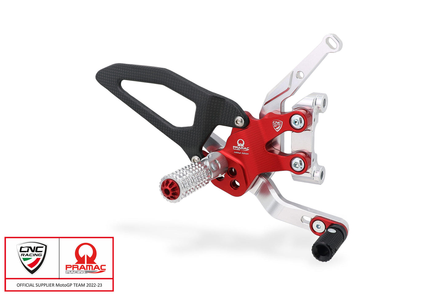 PE411BPR - CNC Racing PRAMAC RACING LIMITED EDITION RPS Adjustable Rearset for the Ducati Streetfighter V2