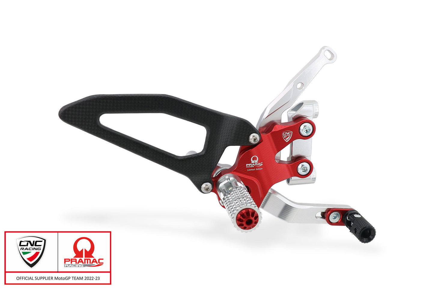 PE411BPR - CNC Racing PRAMAC RACING LIMITED EDITION RPS Adjustable Rearset for the Ducati Streetfighter V2