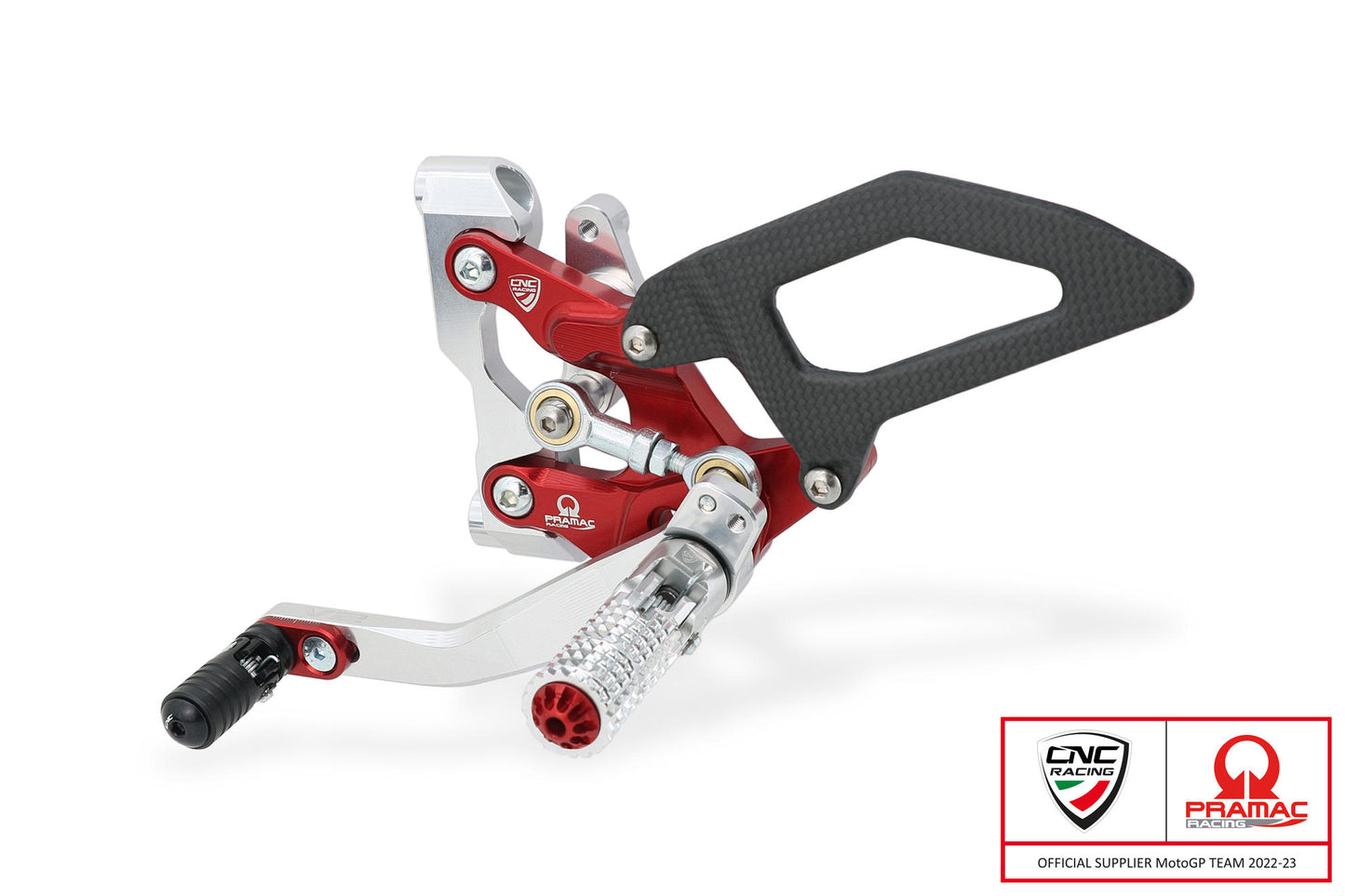 PE411BPR - CNC Racing PRAMAC RACING LIMITED EDITION RPS Adjustable Rearset for the Ducati Streetfighter V2