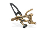 PE413 - CNC Racing BRONZE and CARBON LIMITED EDITION RPS Adjustable Rearset for the Ducati Streetfighter V4 / S / SP - with Carbon Heel guard