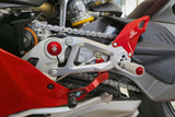 PE414PR - CNC Racing PRAMAC RACING LIMITED EDITION Adjustable Rearset for the Ducati Panigale V4 / S (2025+)