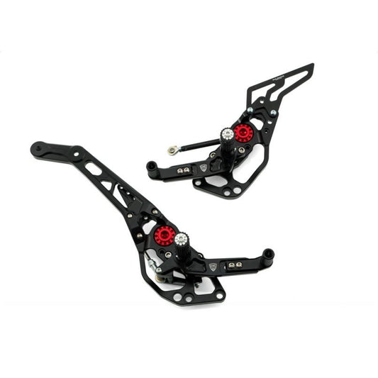 PE430B - CNC Racing Adjustable Rearsets For Ducati Hypermotard / Hyperstrada 821 and 939