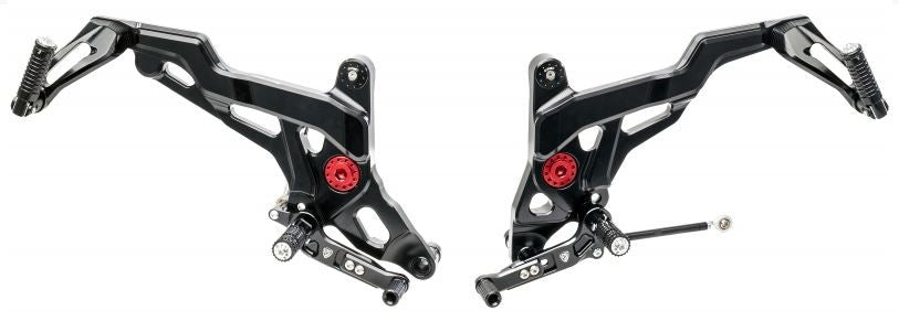 PE441B - CNC Racing TOURING Adjustable Rearsets for Ducati Monster 1200 and 821