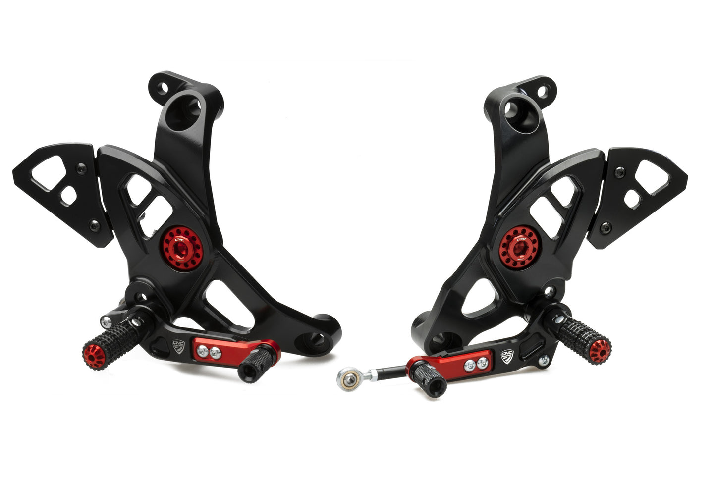 PE444B - CNC Racing Adjustable Rearsets for Ducati Monster 1200R,  2017+ 1200 / S, 2018+ 821, and 2017+ Supersport /S