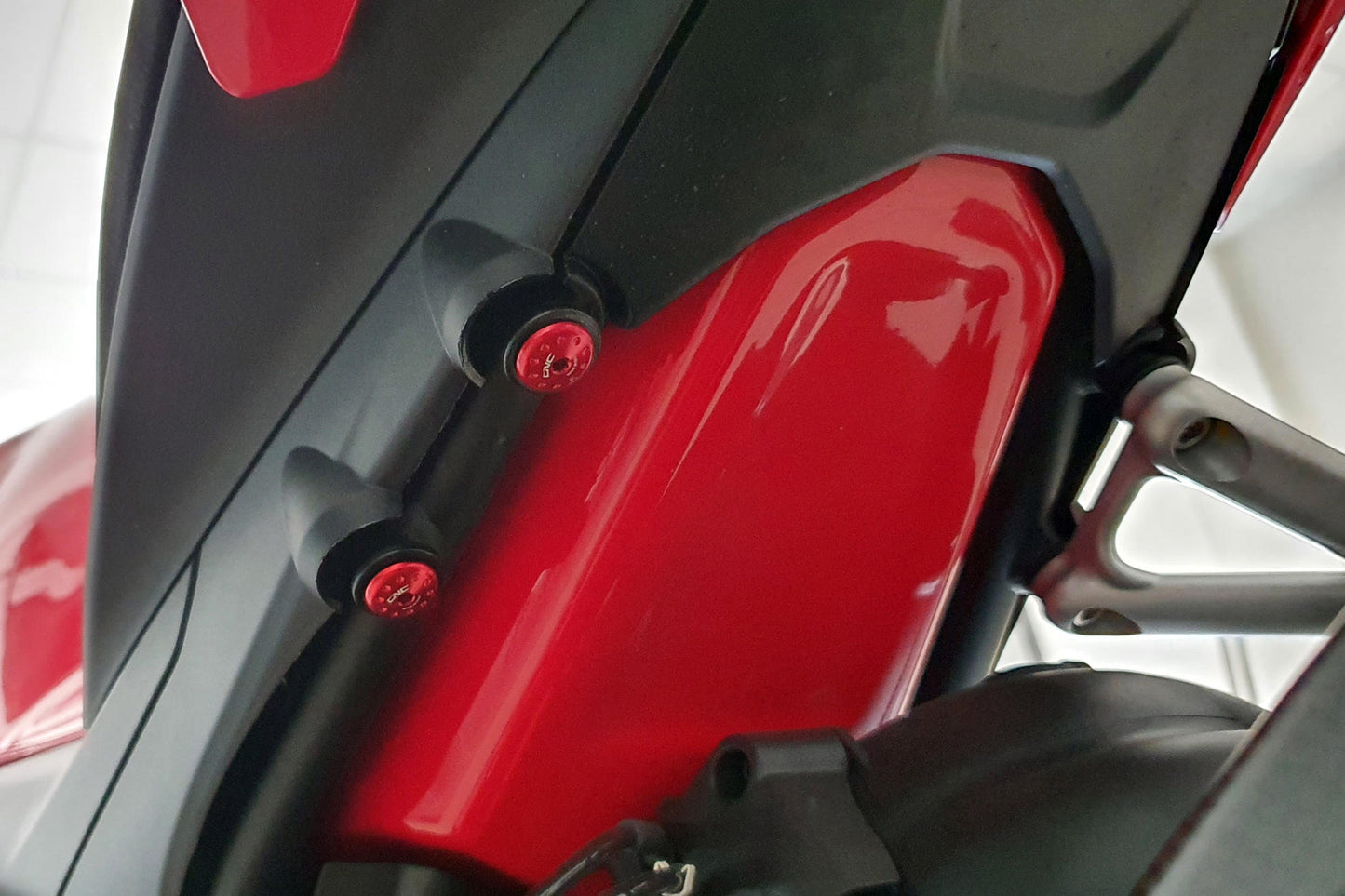 PET40 - CNC Racing - Passenger Foot Peg Frame Block Off Caps - M8