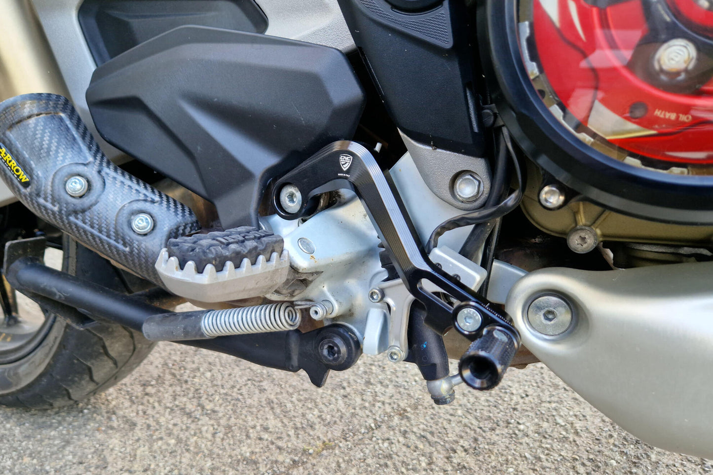 PEC05 - CNC Racing SLIDE Adjustable Rear Brake Lever Kit for Ducati Multistrada V4 / S / Sport / Pikes Peak / Grand Tour