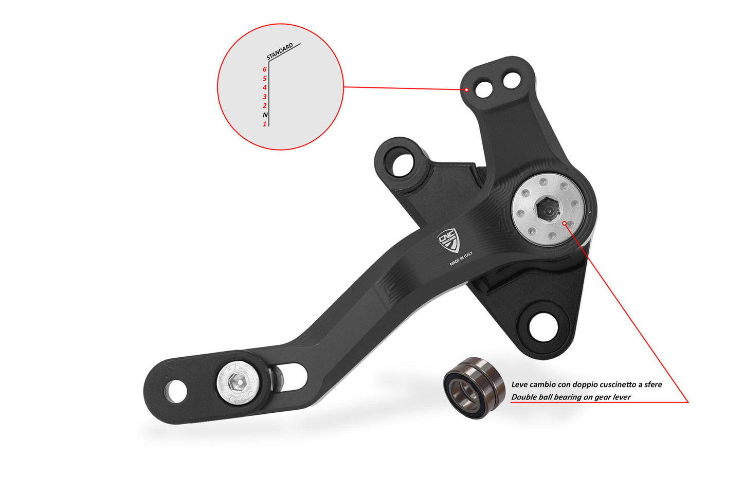 PEC06 - CNC Racing SLIDE Adjustable Shift Lever Kit for Ducati Multistrada V4 (all)