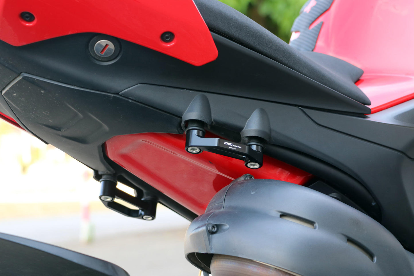 CNC Racing Passenger Rearset / Foot peg Blanking Plate Set / Racing Tie Down Hooks for Ducati Panigale / Streetfighter V4