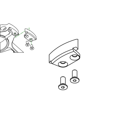PSK02S - CNC Racing Steering Lock Extension for Upper Triple Clamp Kit PST16B for Ducati Panigale V2 (2020+)