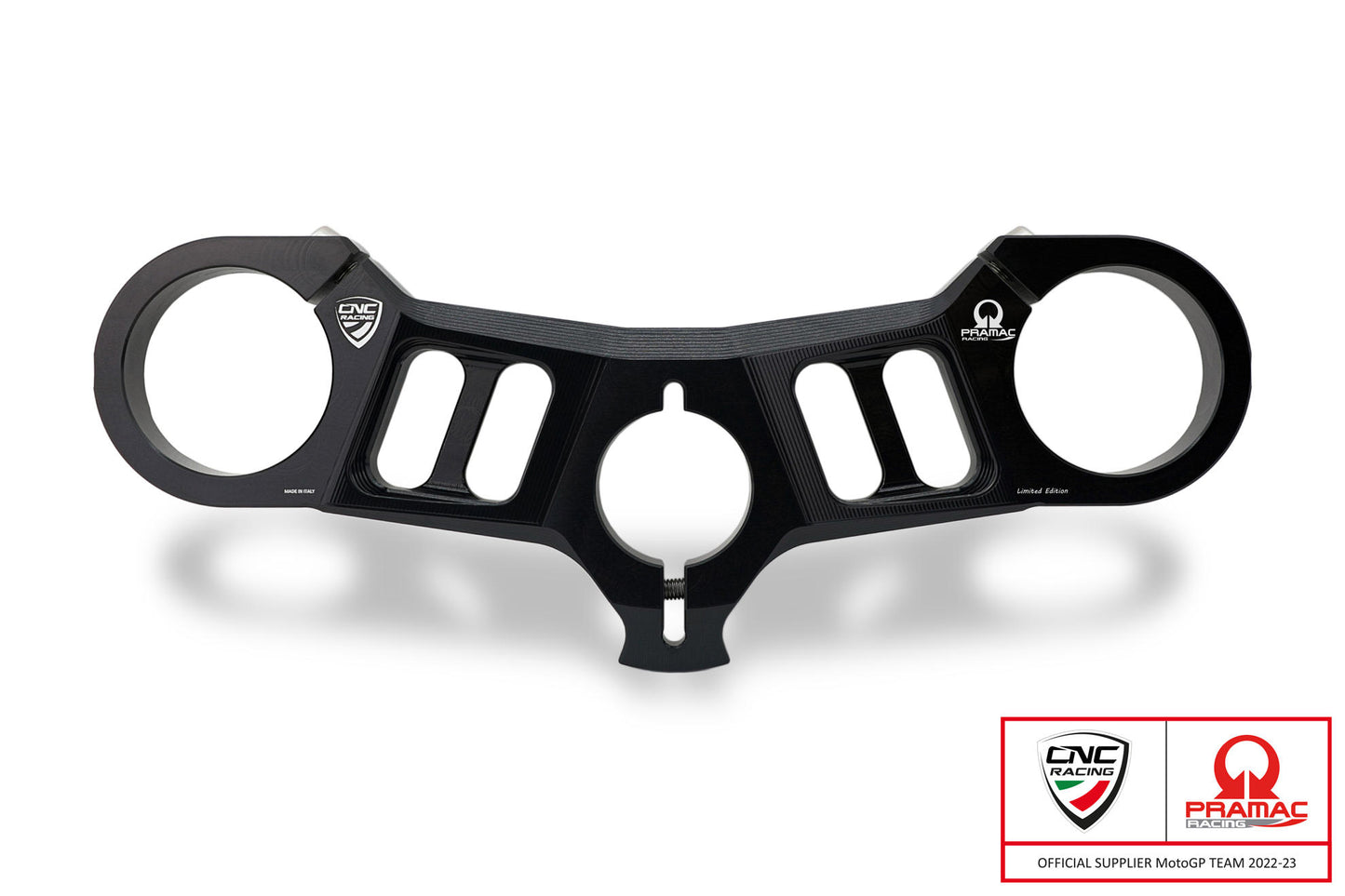 PST16BPR - CNC Racing PRAMAC RACING LIMITED EDITION Upper Triple Clamp Kit for Ducati Panigale V2 (2020+) and 1299/1199 S/R/Superleggera, and 899/959