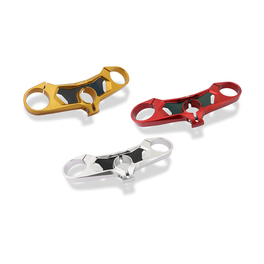 PST17 - CNC Racing Carbon Fiber Inlay Upper Triple Clamp Kit for Ducati Panigale V4 / S / R / Speciale