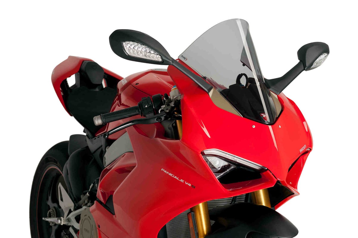 CLOSEOUT OS - Puig Racing Windscreen for Panigale V4/V4S/V2 - Color Clear