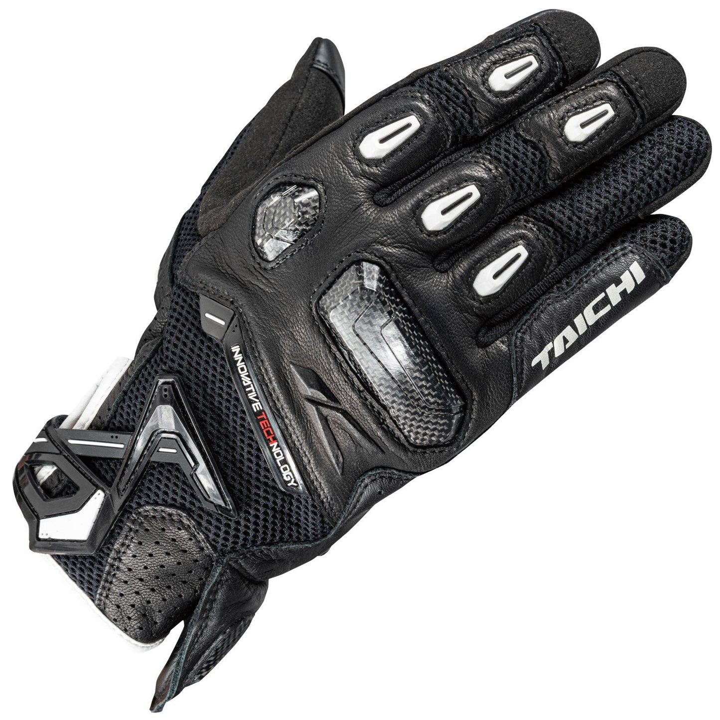 RS Taichi - RAPTOR MESH GLOVES BLACK/BLACK/WHITE RST442