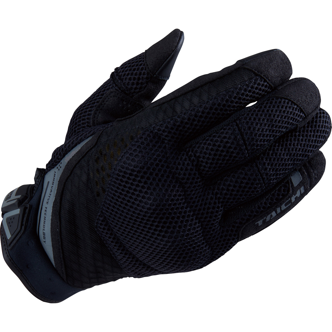 RS Taichi - RUBBER KNUCKLE MESH GLOVE BLACK RST447