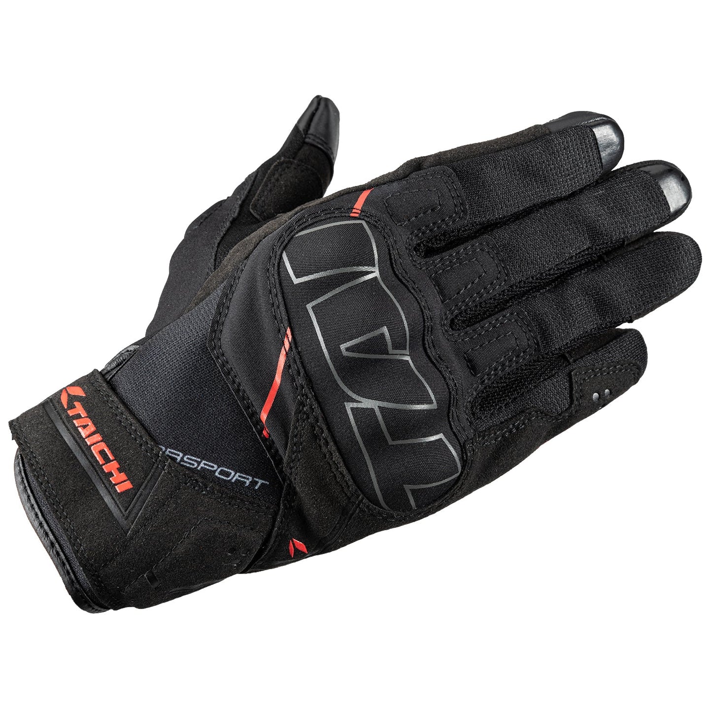 RS Taichi - STROKE AIR GLOVES BLACK/RED RST455