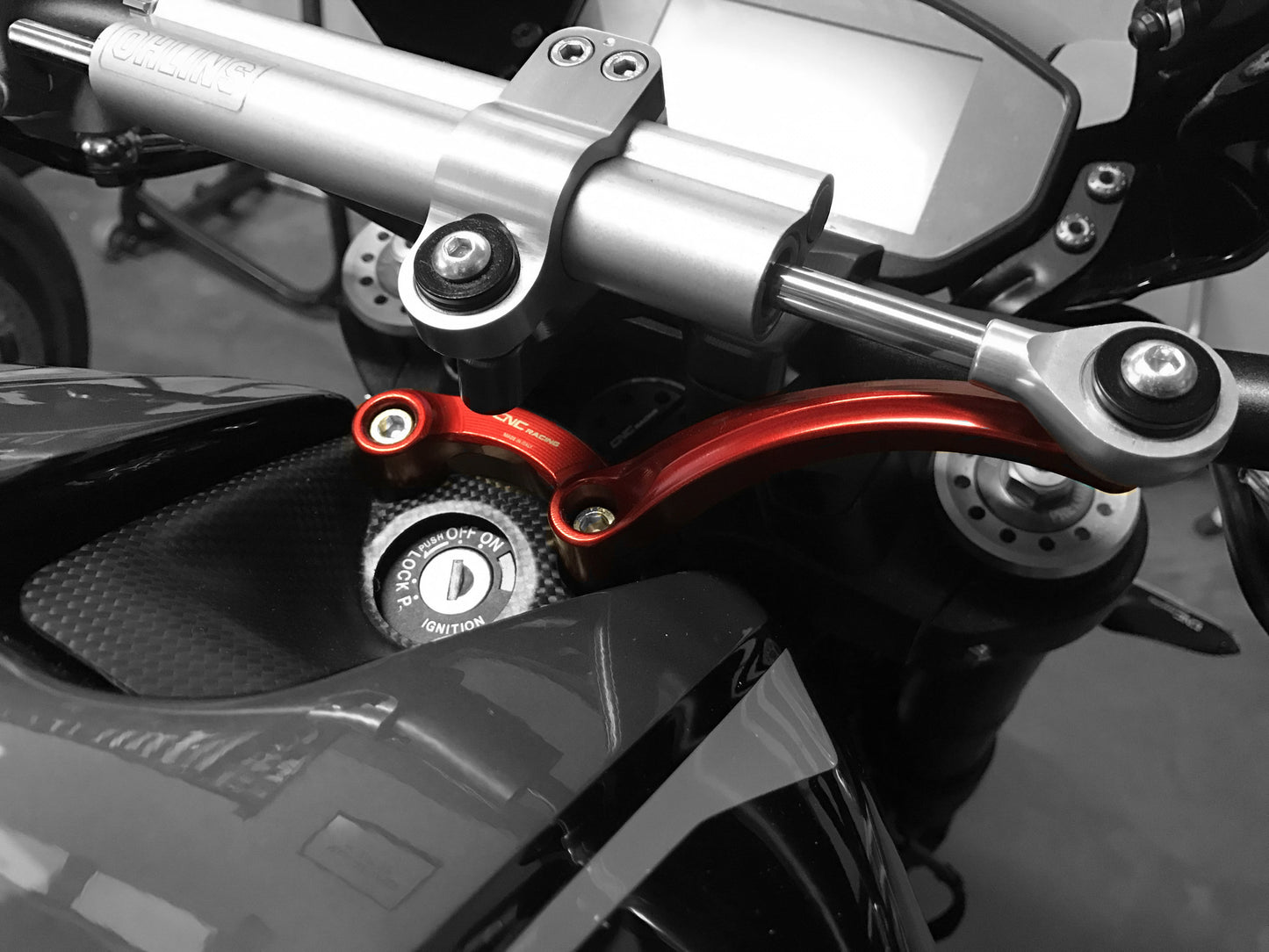 RM250 - CNC Racing Handlebar Clamp for use with Steering Damper for Ducati Monster 1200/S/R