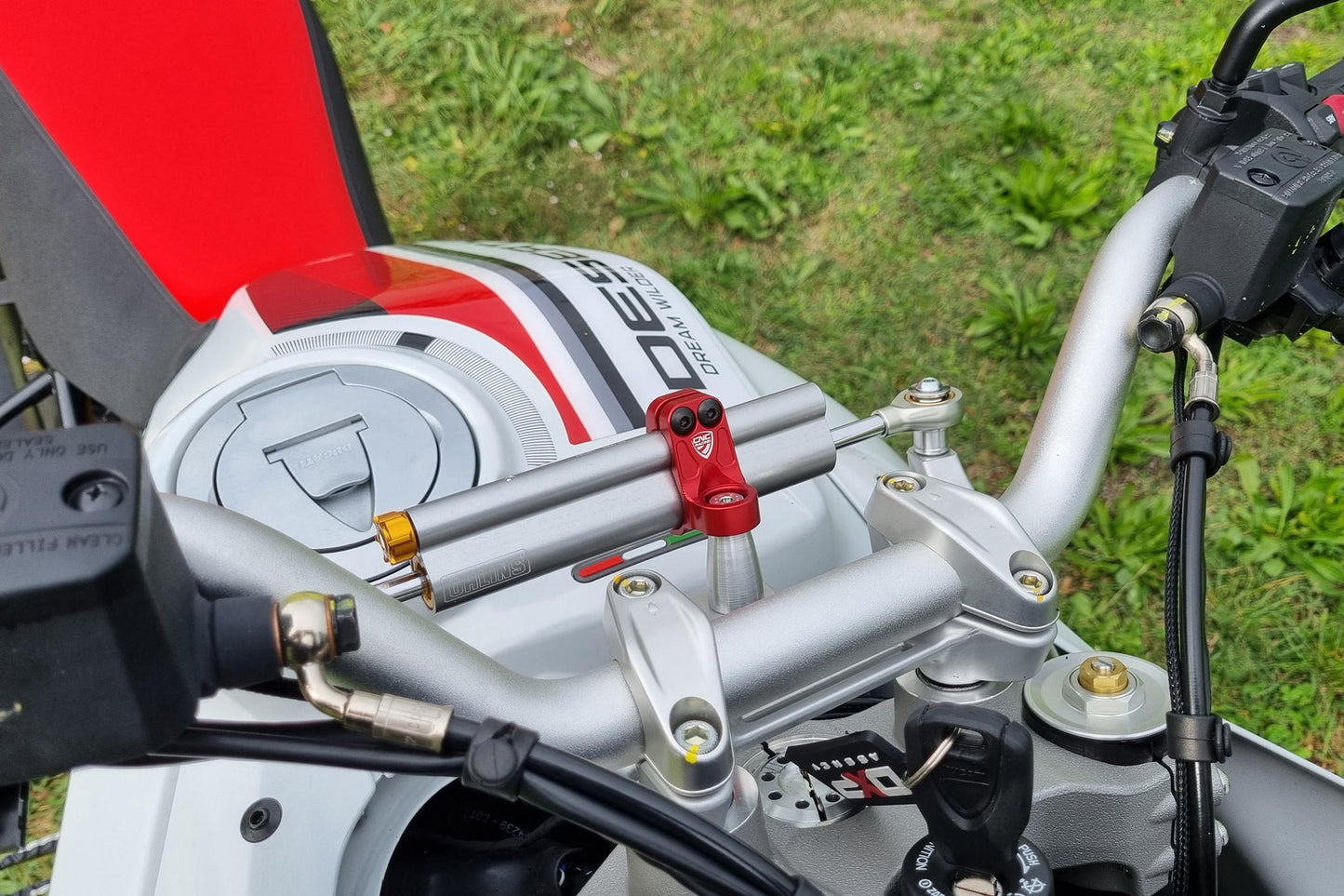 SD112S - CNC Racing Ohlins Steering Damper Mount Kit for the Ducati DesertX