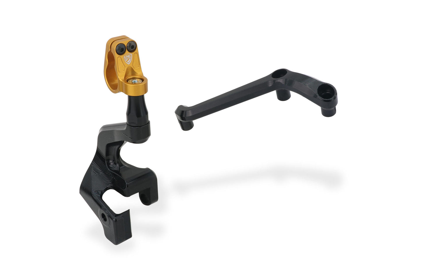 SD117 - CNC Racing Steering Damper Mount kit for Ducati Multistrada V4 / S with OE Handlebar Clamp / Riser