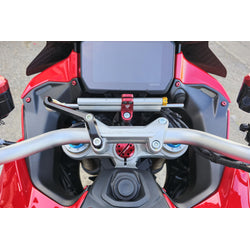 SD117 - CNC Racing Steering Damper Mount kit for Ducati Multistrada V4 / S with OE Handlebar Clamp / Riser