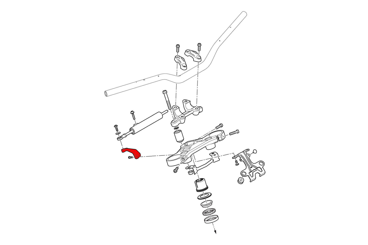 SDA02 - CNC Racing Steering Damper Bracket for the Ducati Streetfighter V4 / S / V2