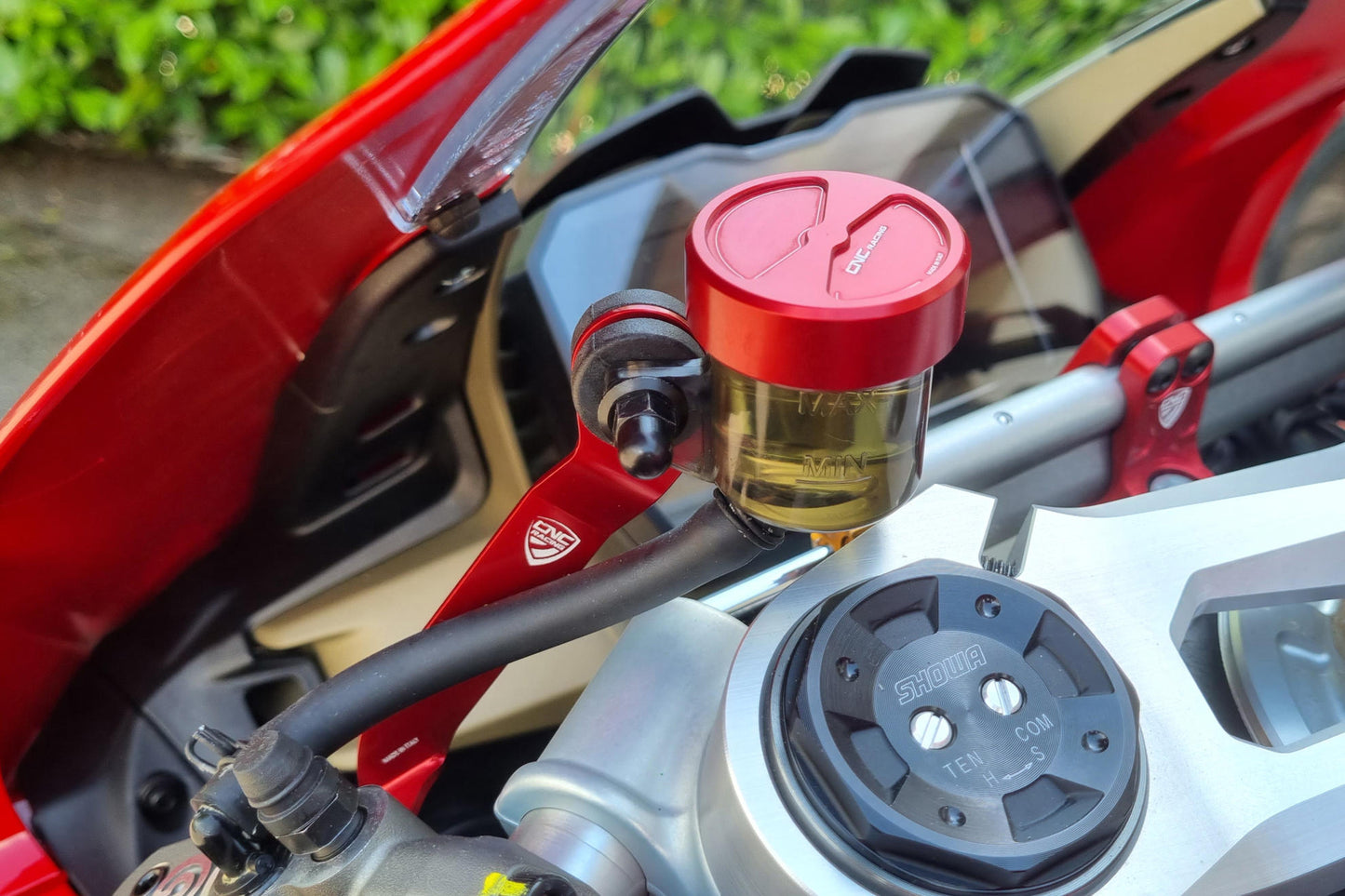 SEA17 - CNC Racing - Front Reservoir Brackets - Panigale V4