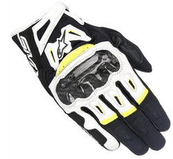 CLOSEOUT - Alpinestars - SMX2 Air Carbon Gloves - BLACK/WHITE/YELLOW - 3XL