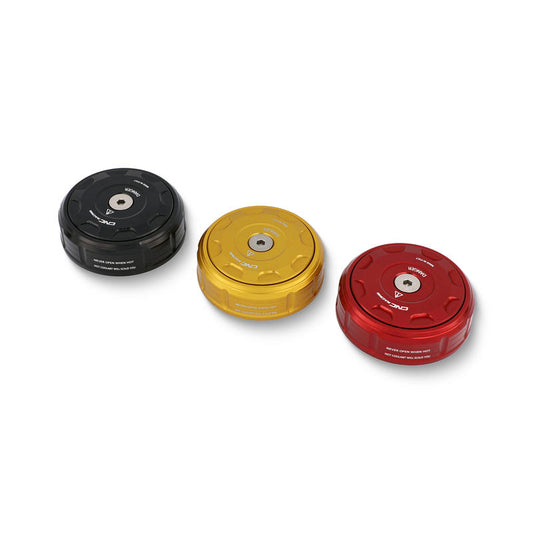 CLOSEOUT OS - CNC Racing - Radiator Cap Cover for the Ducati Monster - Color Black/Gold