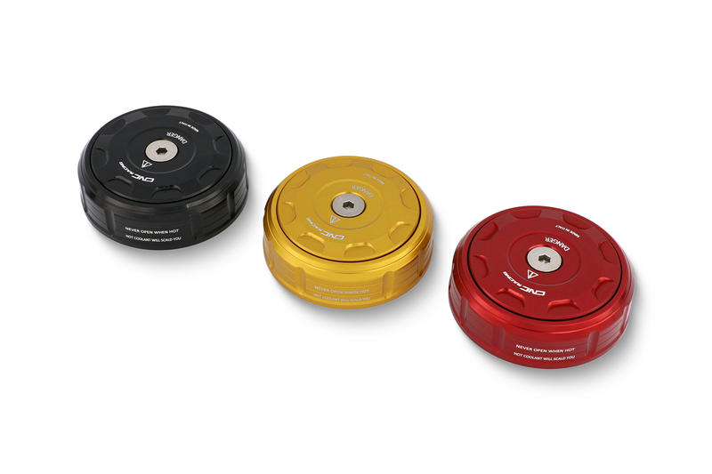 CLOSEOUT OS - CNC Racing - Radiator Cap Cover for the Ducati Monster - Color Black/Gold