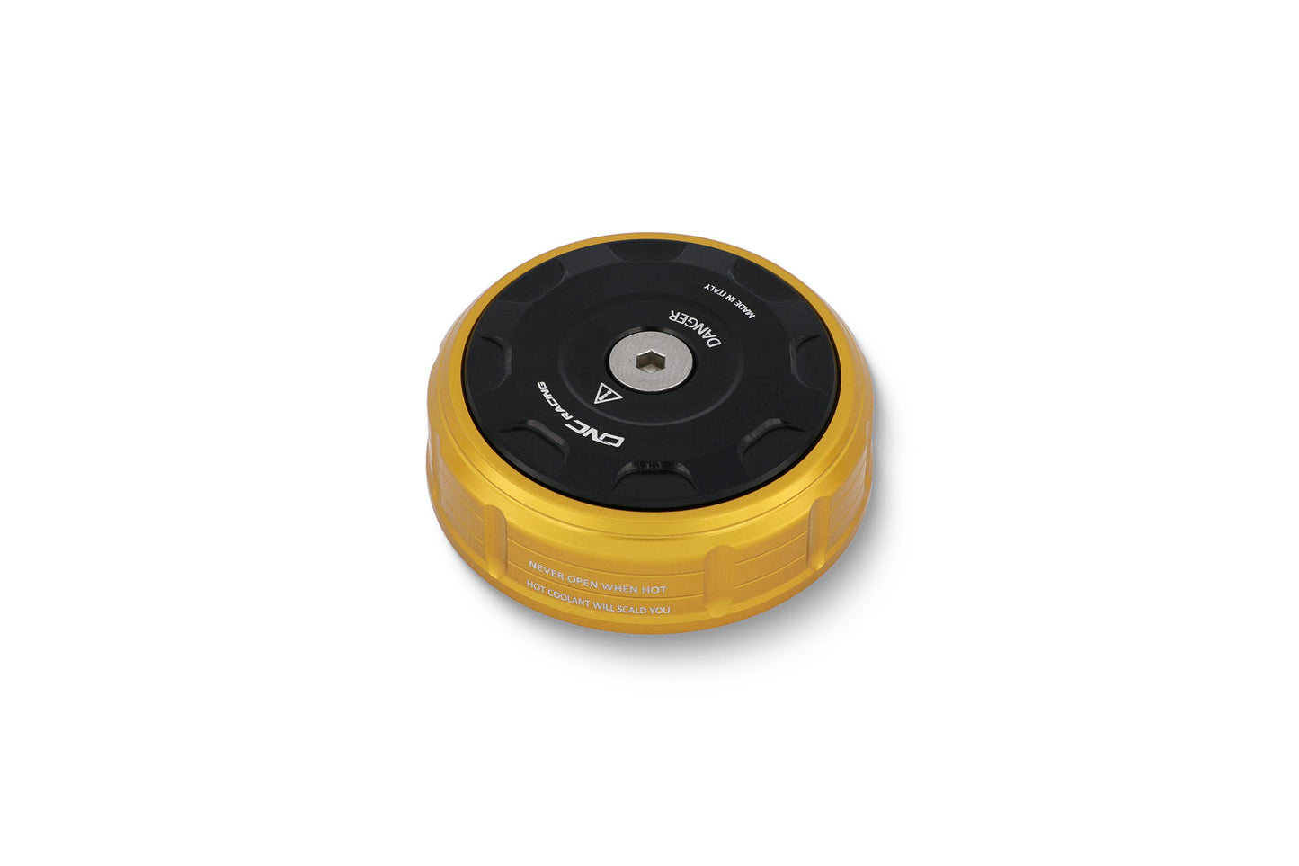 CLOSEOUT - CNC Racing - Radiator Cap Cover for the Ducati Monster - GOLD/BLACK