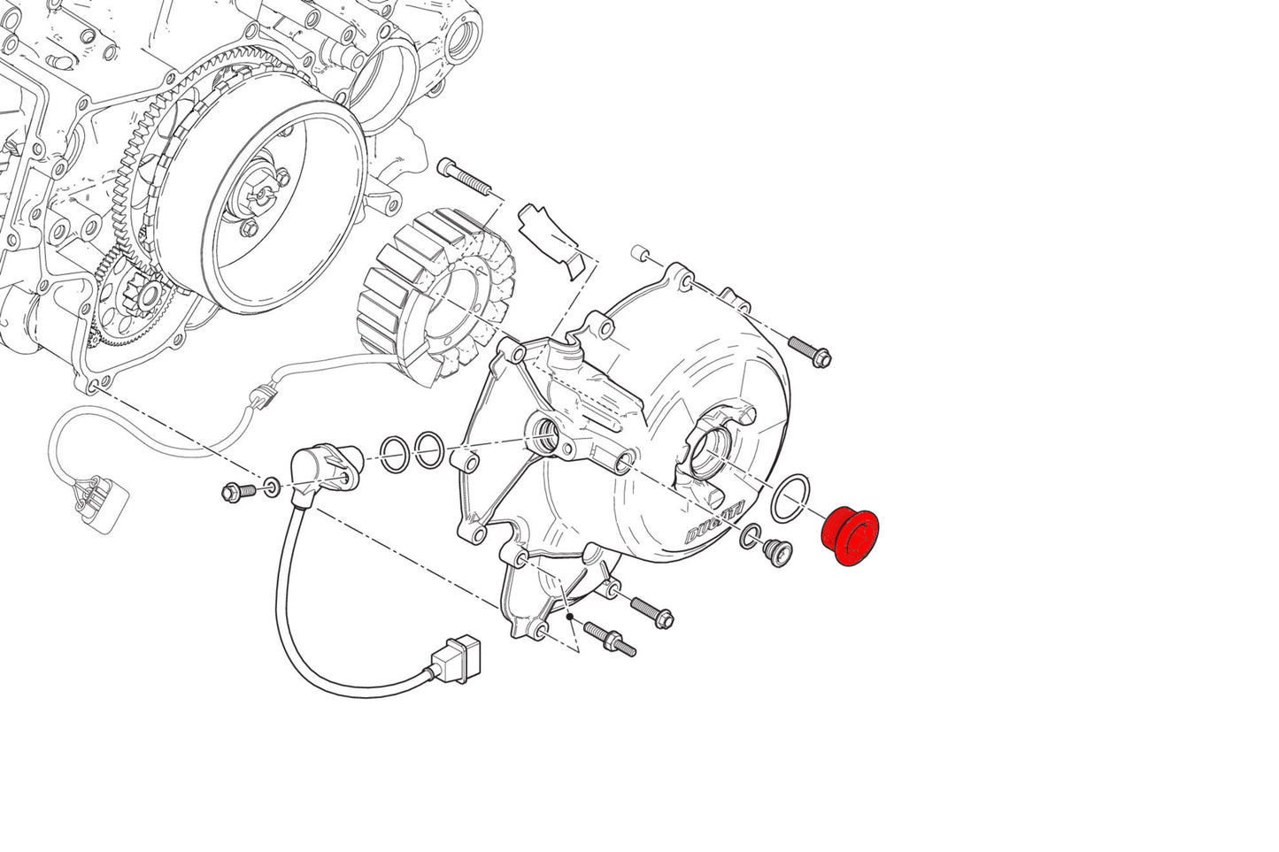 TA170 - CNC Racing - Generator Cover Plug - Panigale/Streetfighter V2