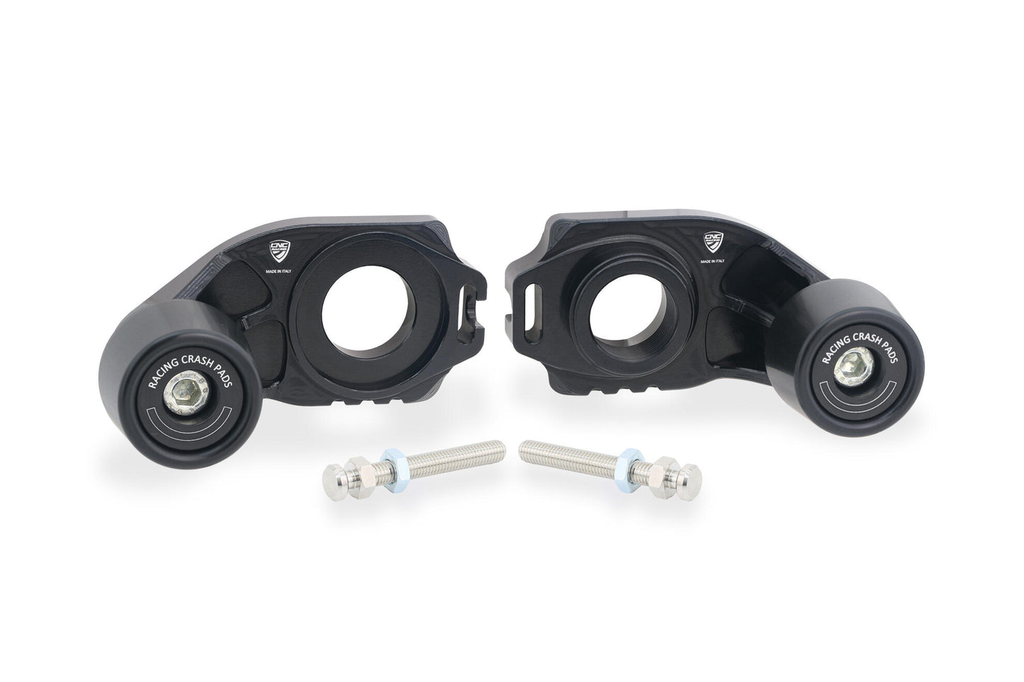 TD016 - CNC Racing Billet Chain Adjuster Blocks With Sliders for the Ducati Monster 937 and Hypermotard 698 Mono