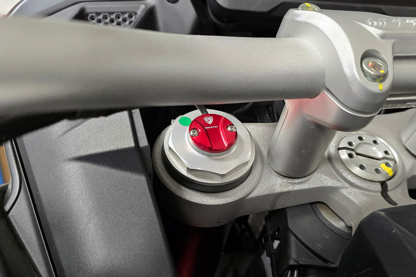 TE203 - CNC Racing Fork Leg Plug Cap for the Ducati Multistrada V4 S / Rally