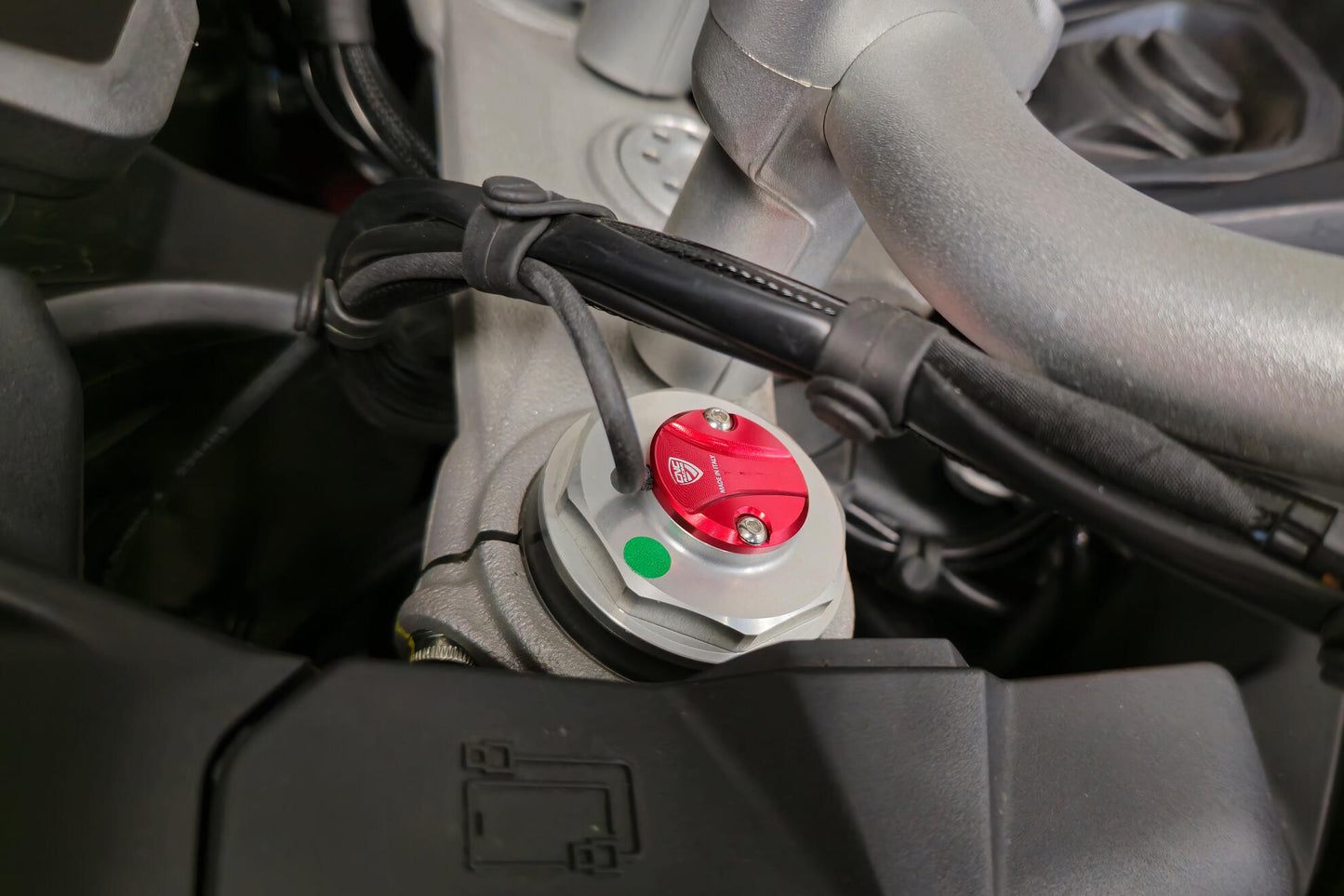 TE203 - CNC Racing Fork Leg Plug Cap for the Ducati Multistrada V4 S / Rally