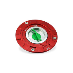 TS401R - CNC Racing TRICOLORE 'GEAR' Aluminum Gas Cap for newer Ducati's, MV's and Aprilia's