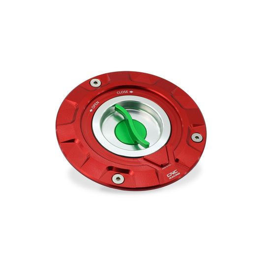 TS401R - CNC Racing TRICOLORE 'GEAR' Aluminum Gas Cap for newer Ducati's, MV's and Aprilia's