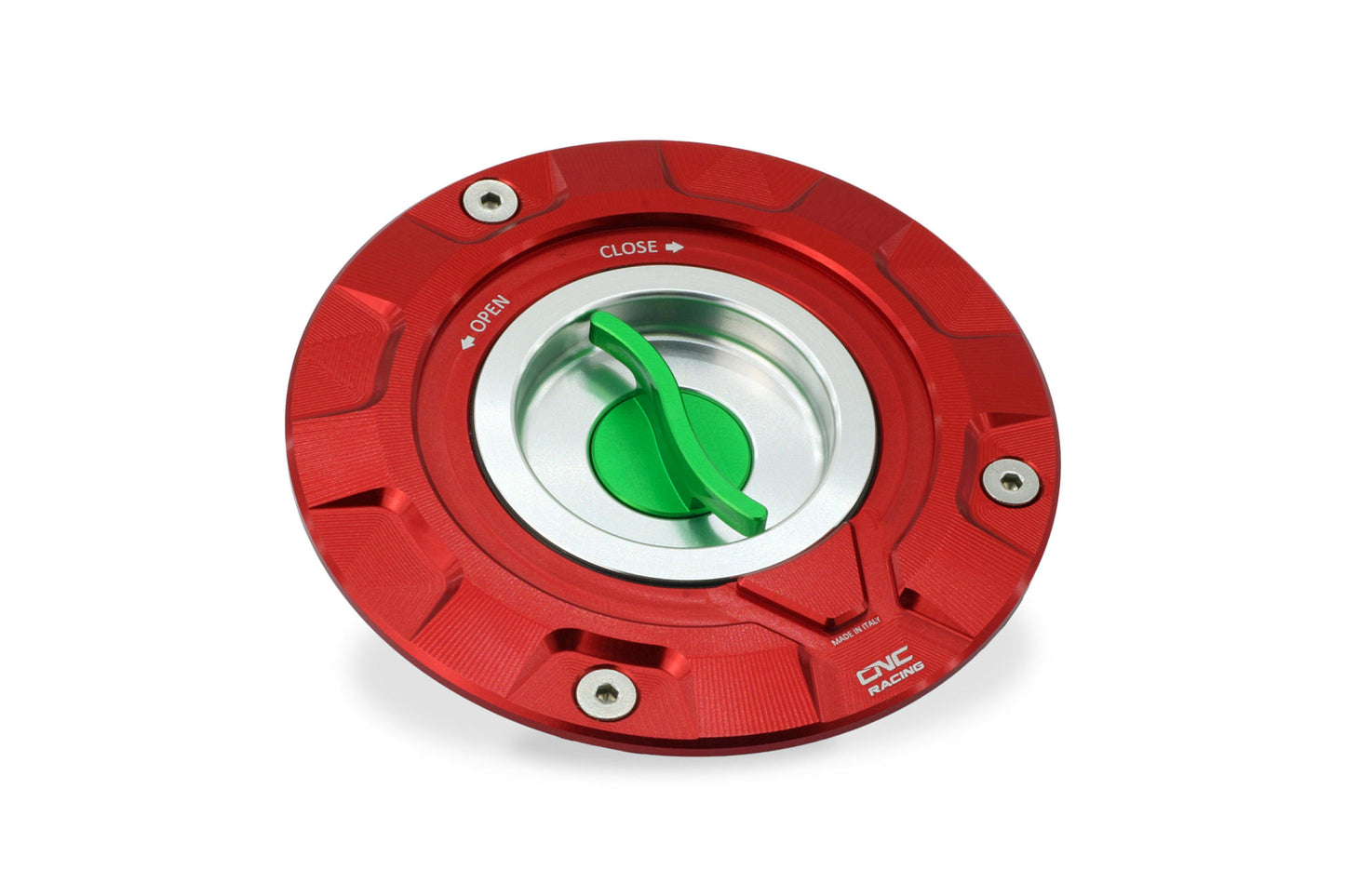 TS401R - CNC Racing TRICOLORE 'GEAR' Aluminum Gas Cap for newer Ducati's, MV's and Aprilia's