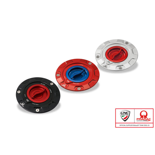 TS423 - CNC Racing PRAMAC RACING LIMITED EDITION Quick Release Gas Cap for newer Ducati's  MV's and Aprilia's