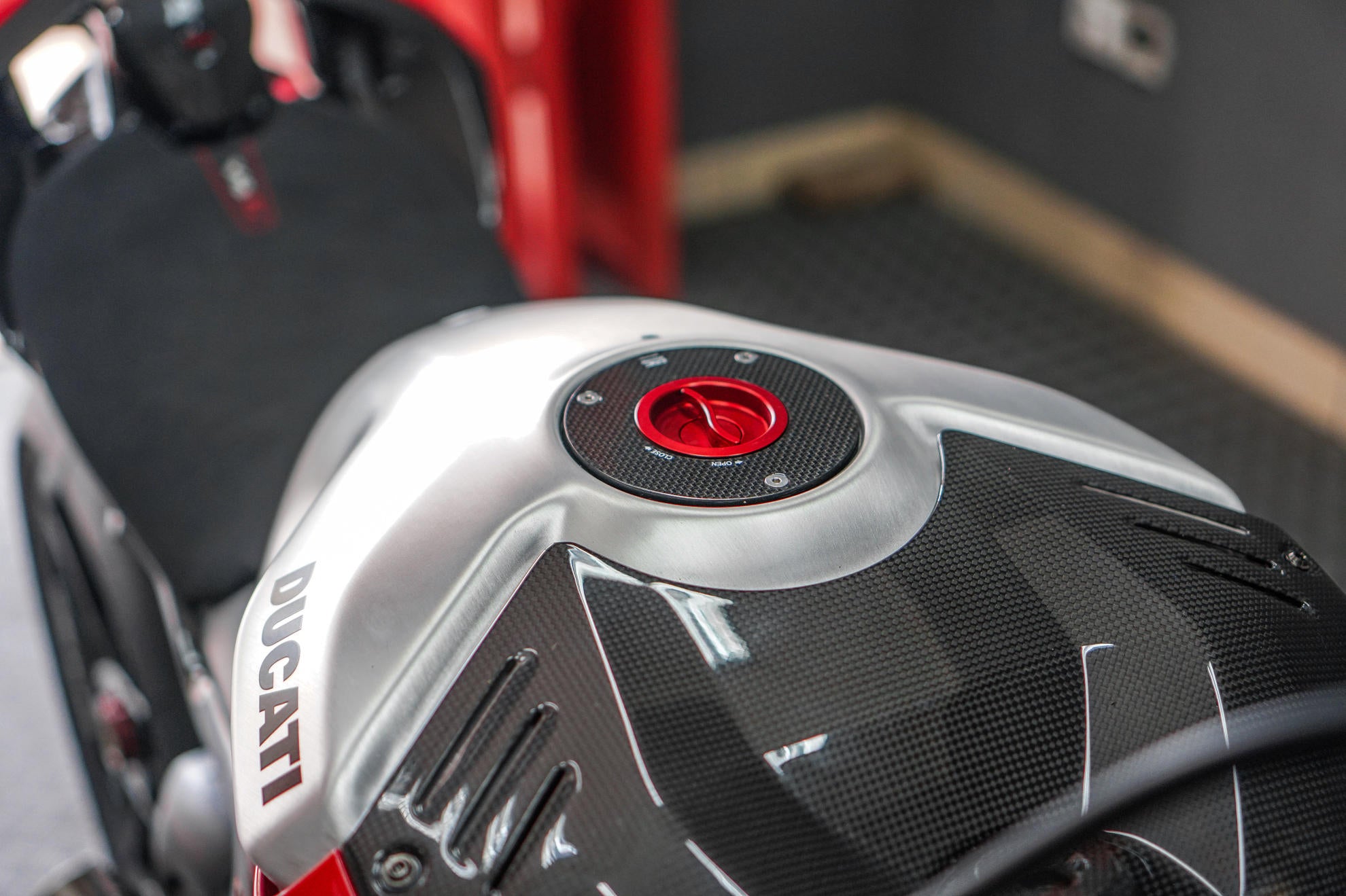 TSB21 - CNC Racing - Carbon Fiber Gas Cap Flange – Ducati Omaha