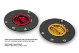 TSB21YPR - CNC Racing PRAMAC RACING LIMITED EDITION Carbon Fiber Gas Cap Flange for newer Ducati's, MV's, and Aprilia's
