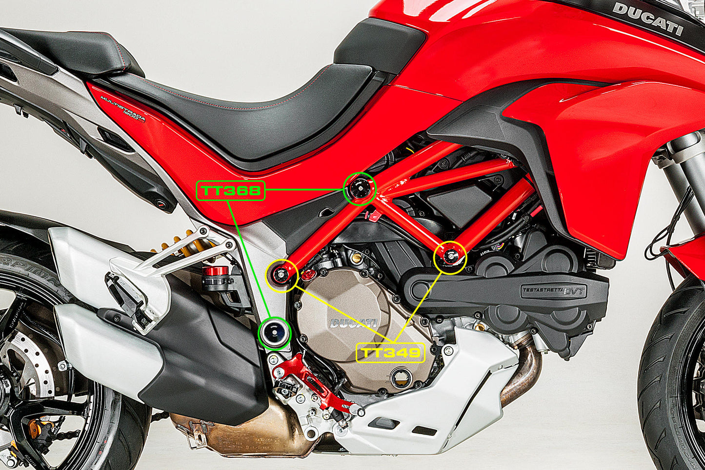 TT349 - CNC Racing - Frame Plug Kit - Multistrada 1200/1260 - SMALL HOLES